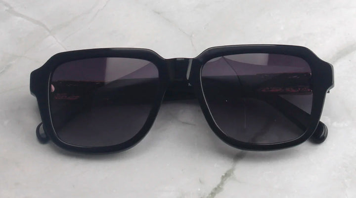 Esnbie Unisex Full Rim Square Acetate Polarized Tac Sunglasses 471241