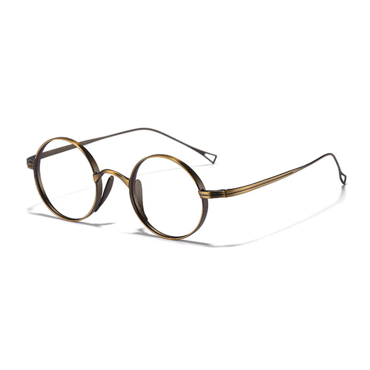 Ralferty Unisex Full Rim Round Titanium Prescription Eyeglasses X10518 - view 7