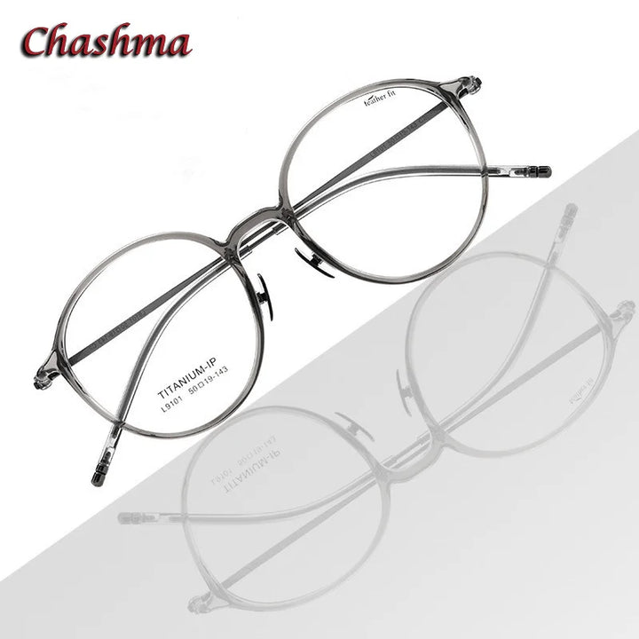 Chashma Ochki Women's Small Full Rim Round Tr 90 Eyeglasses L9101 Full Rim Chashma Ochki   