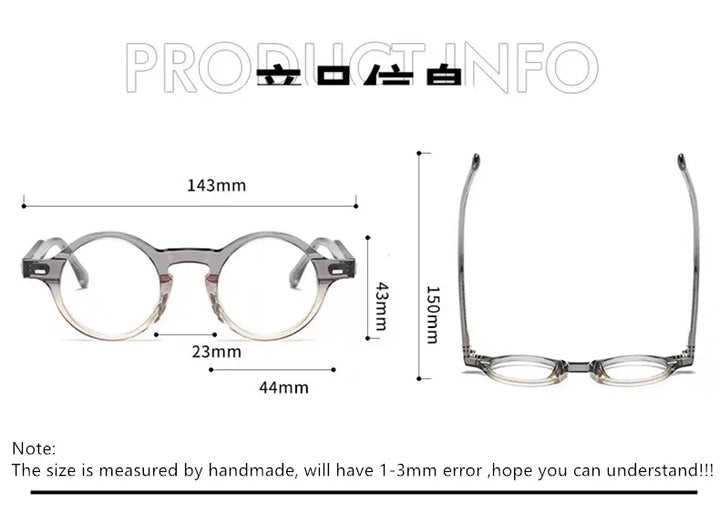Aimee Unisex Full Rim Round Acetate Eyeglasses 29532