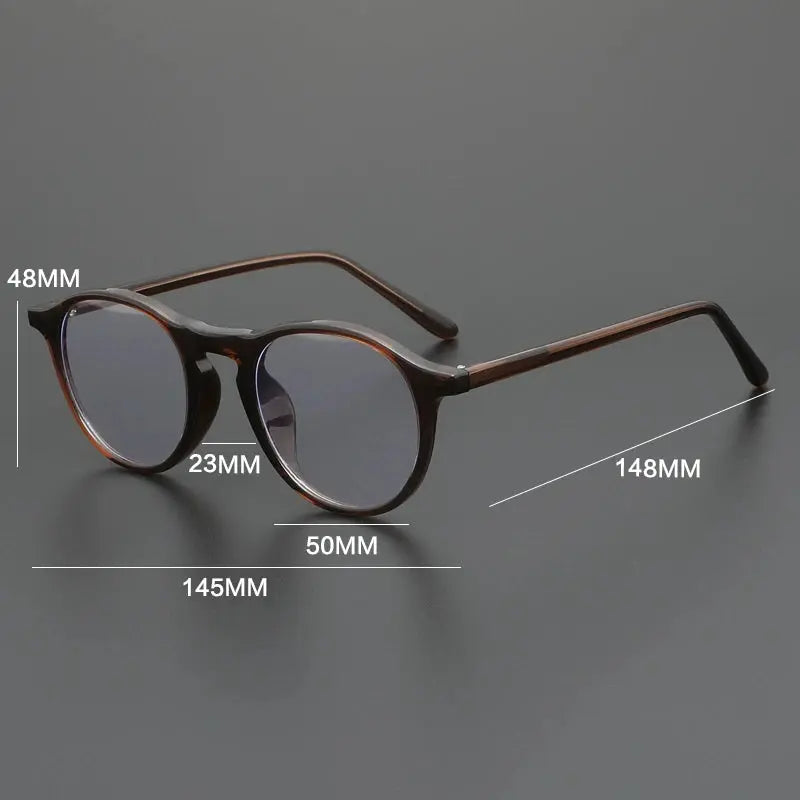 Gatenac Unisex Full Rim Round Tr 90 Titanium Eyeglasses 759190 FuzWeb