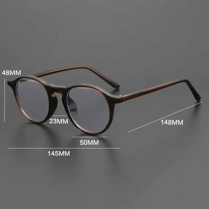 Gatenac Unisex Full Rim Round Tr 90 Titanium Eyeglasses 759190 FuzWeb