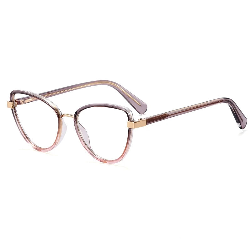 Yimaruili Women's Full Rim Cat Eye Tr 90 Alloy Eyeglasses 397740