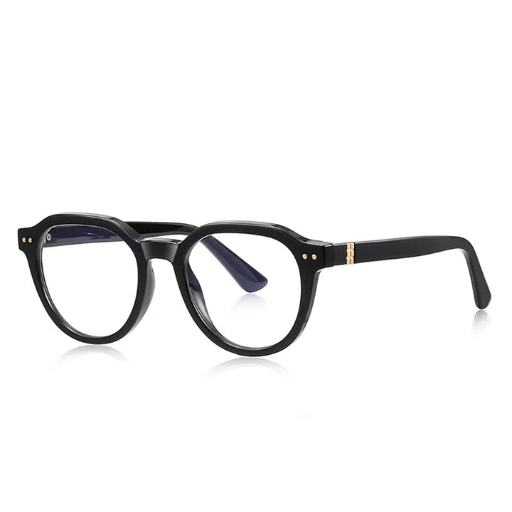 CCspace Men's Full Rim Polygon Oval Tr 90 Alloy Rivet Reading Glasses 802694