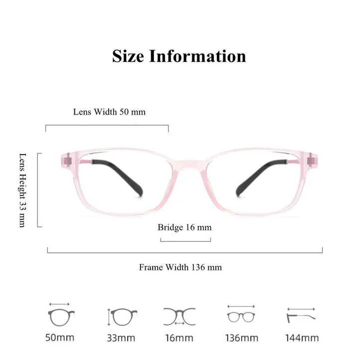 Chashma Ottica Unisex Youth's Full Rim Square Tr 90 Titanium Eyeglasses 99100 Full Rim Chashma Ottica   