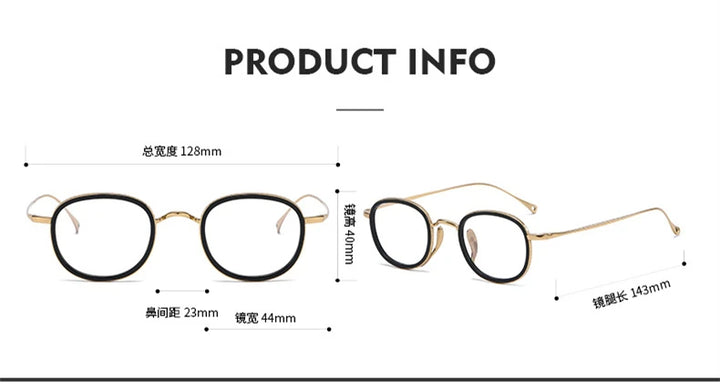 Black Mask Women's Full Rim Small Square Acetate Titanium Eyeglasses 367309