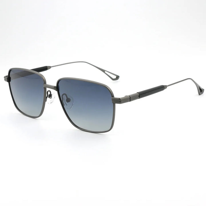 Black Mask Men Full Rim Square Titanium Polarized Sunglasses BM-1105S
