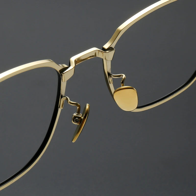 Muzz 0073 men's square IP titanium prescription eyeglasses — view 6