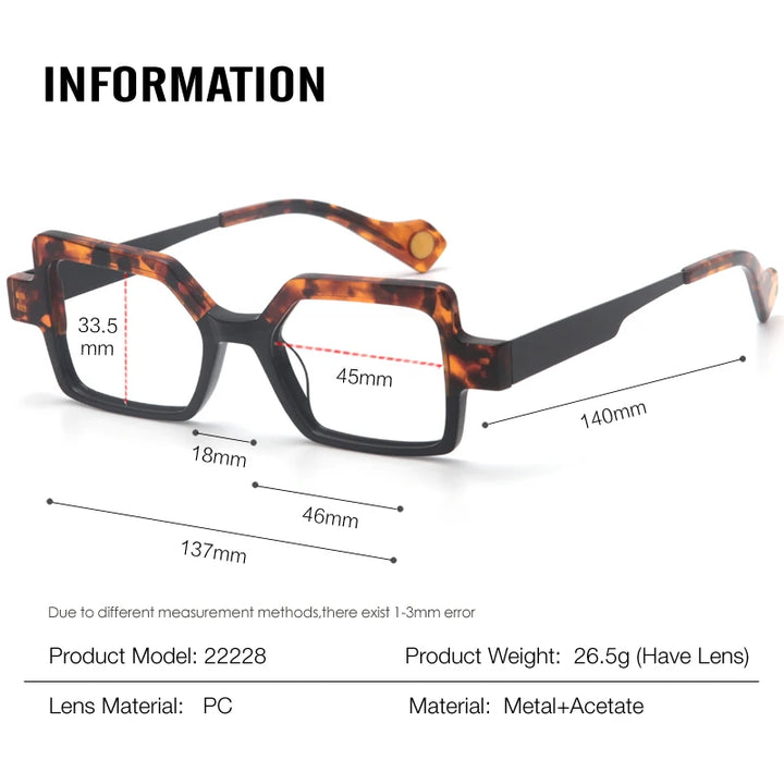 Muzz 22228 women's butterfly acetate prescription eyeglasses — view 2
