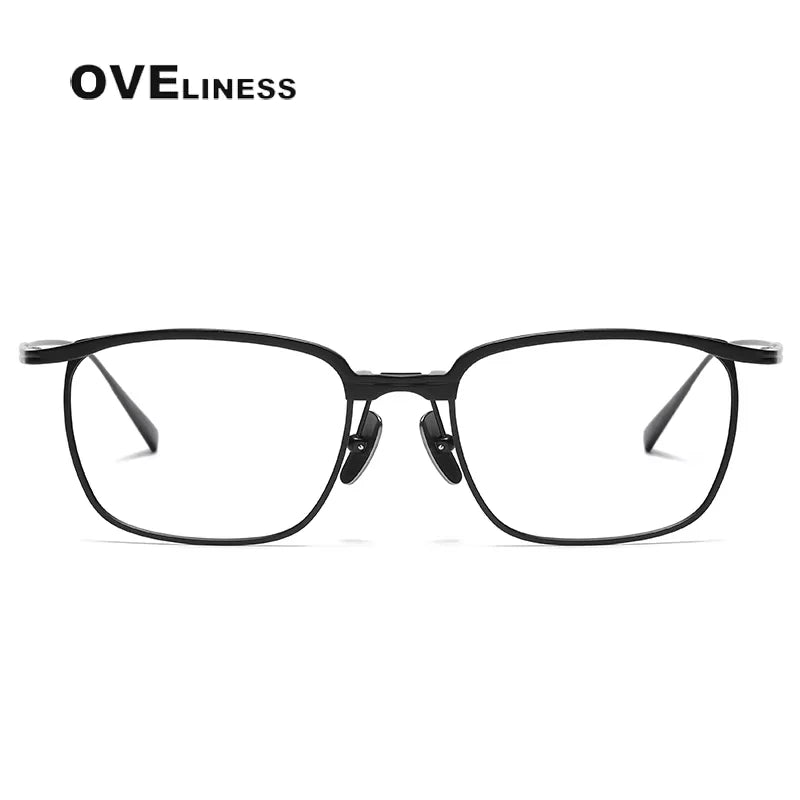 Oveliness Unisex Full Rim Square Titanium Eyeglasses 14820 Full Rim Oveliness   