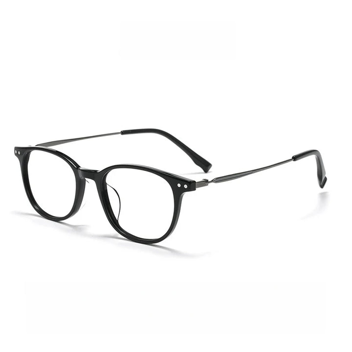 Yimaruili Unisex Full Rim Oval Titanium &amp; Acetate Eyeglasses GG504F — view 5 | Yimaruili at FuzWeb