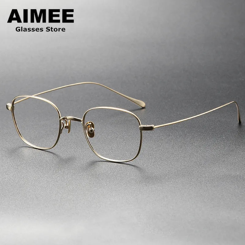 Aimee Unisex Full Rim Square Titanium Eyeglasses 19199 Full Rim Aimee   