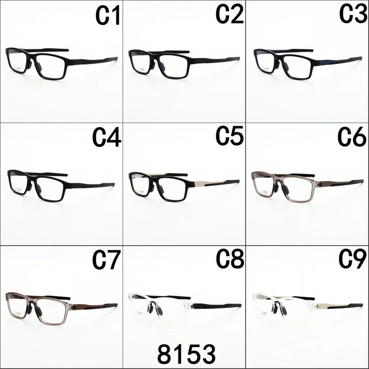 Yimaruili Unisex Full Rim Square Tr 90 Alloy Eyeglasses Y8153 Full Rim Yimaruili Eyeglasses   