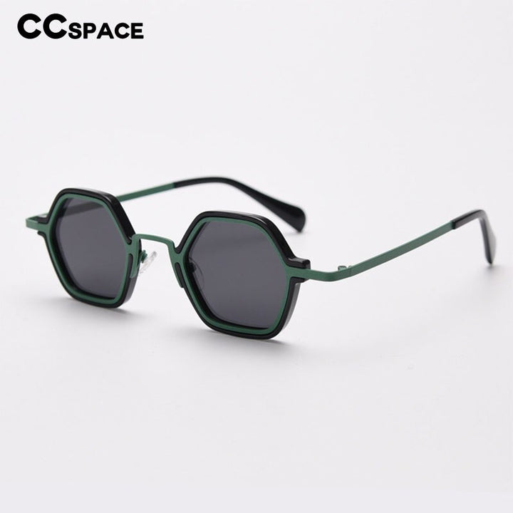 CCSpace Unisex Full Rim Polygonal Tr 90 Titanium Polarized Sunglasses 55689 Sunglasses CCspace Sunglasses   
