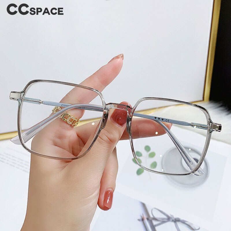 CCSpace Women's Full Rim Square Tr 90 Myopic Reading Glasses 56223 Reading Glasses CCspace   
