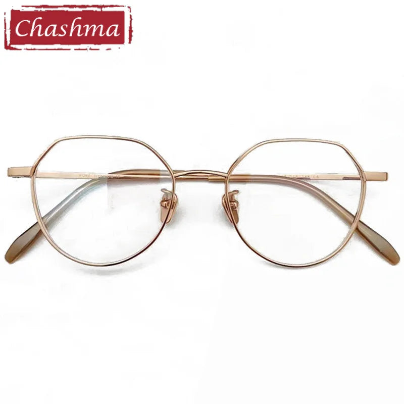 Chashma Ottica Unisex Full Rim Flat Top Titanium Eyeglasses 5072 Full Rim Chashma Ottica   
