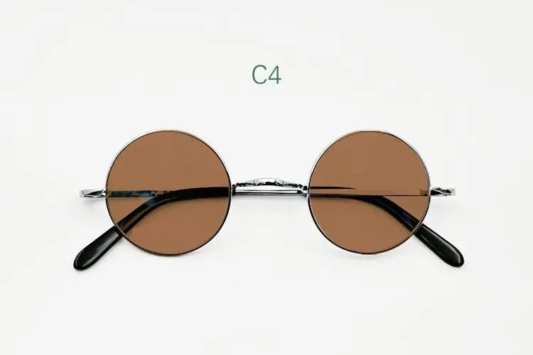 Yujo Unisex Full Rim Round Titanium 42mm Sunglasses | FuzWeb