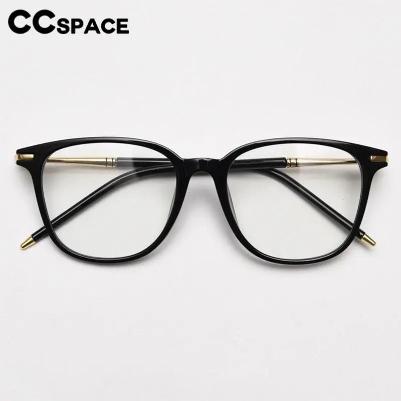 CCspace Unisex Full Rim Square Tr 90 Titanium Eyeglasses 56968 Full Rim CCspace   