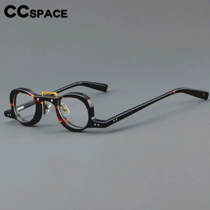 CCSpace Women's Full Rim Small Round Double Bridge Acetate Eyeglasses 57191 Full Rim CCspace   