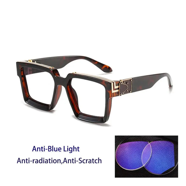 Kocolior 862290 Unisex Full Rim Brow Line Square PC Frames FuzWeb