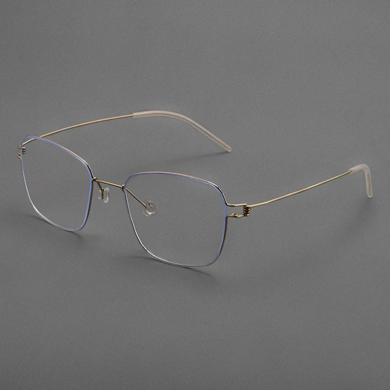 Momoja Women's Full Rim Square Screwless Titanium Eyeglasses 70171