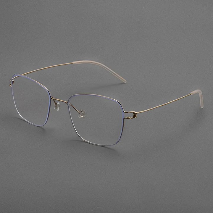 Momoja Women's Full Rim Square Screwless Titanium Eyeglasses 70171