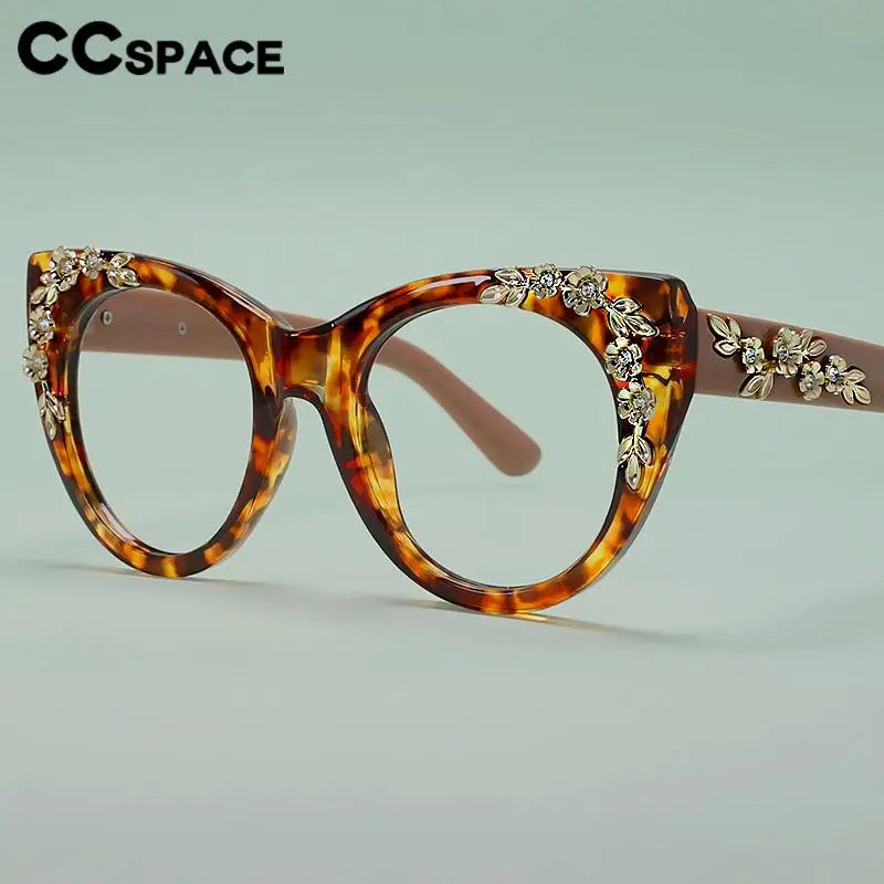CCspace Women's Full Rim Cat Eye Plastic Reading Glasses R57091 Reading Glasses CCspace