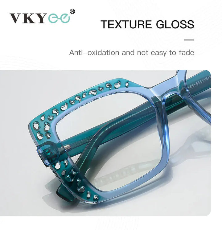 Vicky Women's Large Square Tr 90 Titanium Reading Glasses 2188 Reading Glasses Vicky   