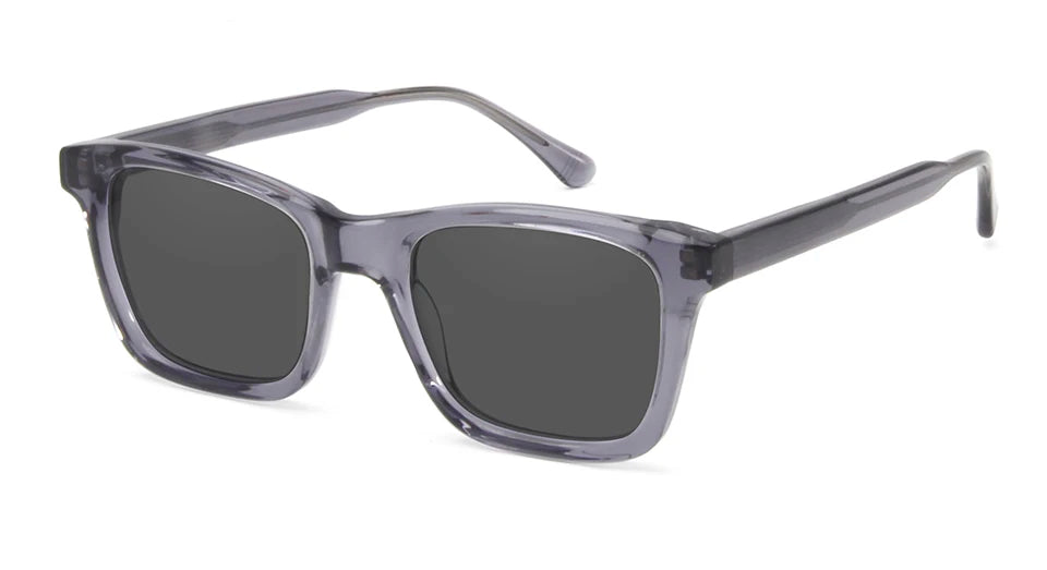Esnbie Unisex Full Rim Square Brow Line Acetate Sunglasses 220931