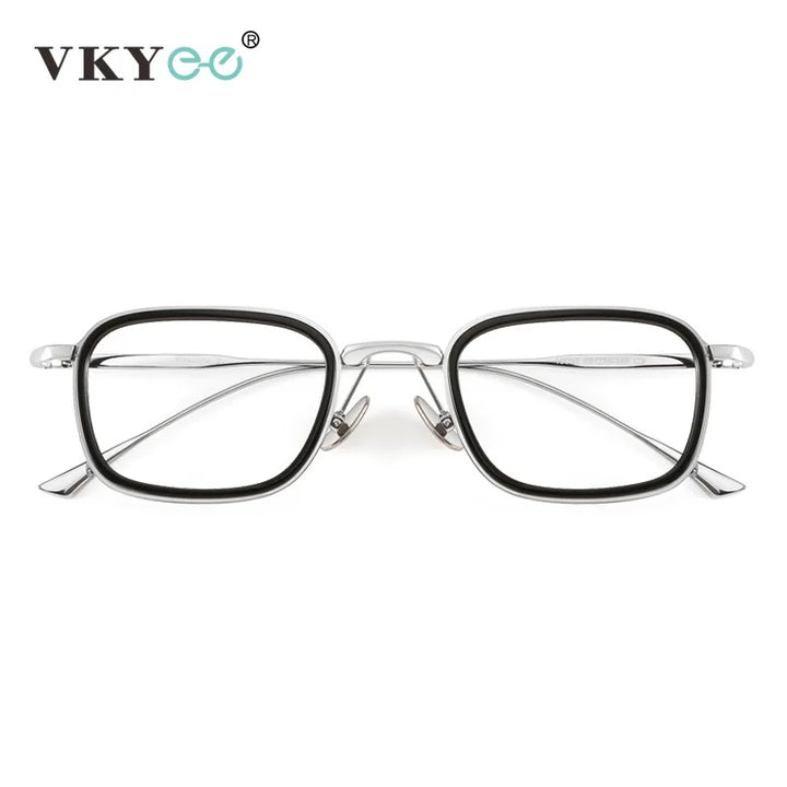 Vicky Unisex Full Rim Square Titanium Acetate Reading Glasses 19052 Reading Glasses Vicky   