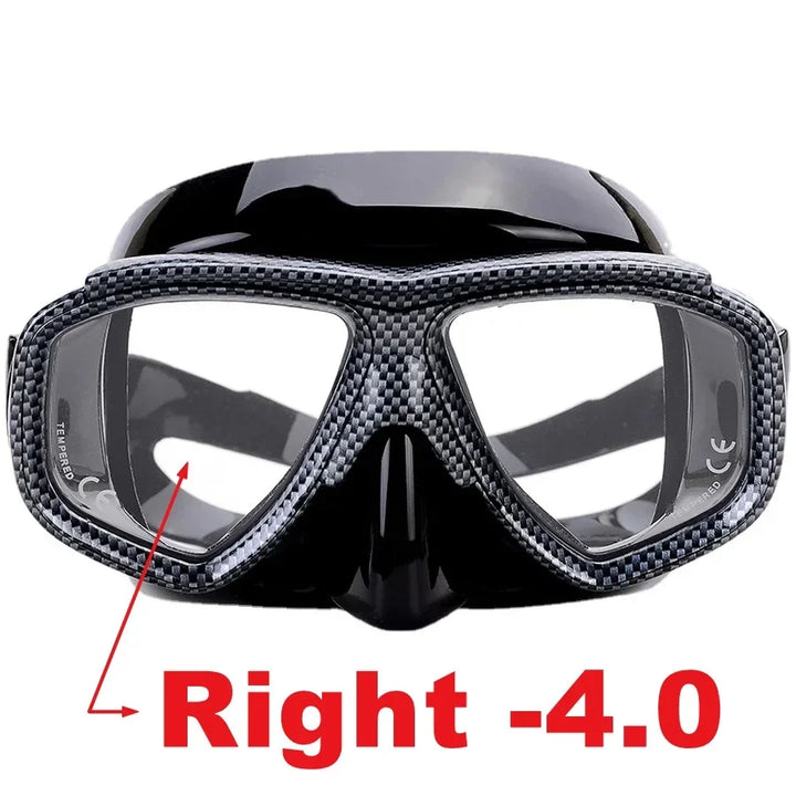 Aleefa Unisex Goggle Pc Silicone Tempered Glass Myopic Swim Mask 98203