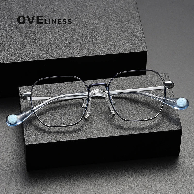 Oveliness Unisex Youth's Full Rim Square Titanium Eyeglasses  O80947 Full Rim Oveliness   