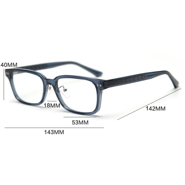 Gatenac Unisex Full Rim Square Tr 90 Titanium Photochromic Reading Glasses G83077