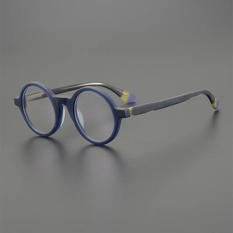 Nobler Unisex Full Rim Round Frosted Acetate Eyeglasses 19270 Full Rim Nobler C4  