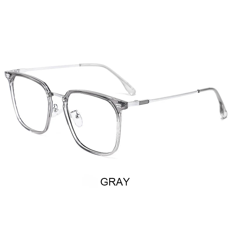 Vicky Unisex Full Rim Square Tr 90 Alloy Reading Glasses 8002 Reading Glasses Vicky -350 D8002H-T.grey 
