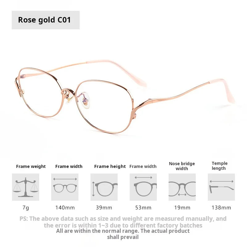 Xbora Unisex Full Rim Oval Square Titanium Alloy Eyeglasses 70301