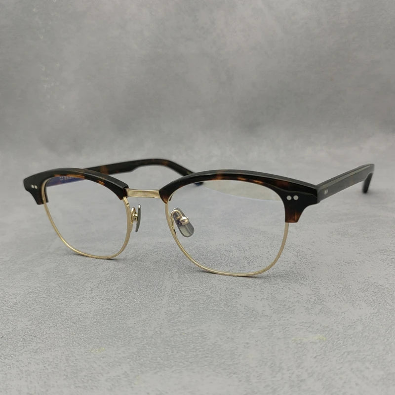Blackmask Unisex Semi Rim Square Acetate Eyeglasses Fuz 7