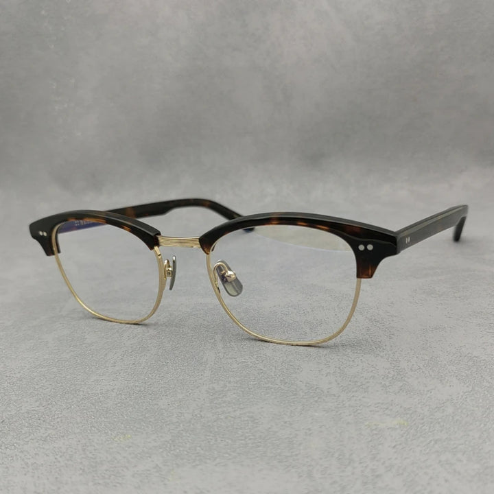 Blackmask Unisex Semi Rim Square Acetate Eyeglasses Fuz 7