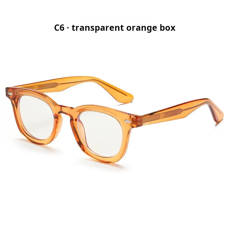 Xbora Unisex Full Rim Square Round Tr 90 Alloy Eyeglasses 542530