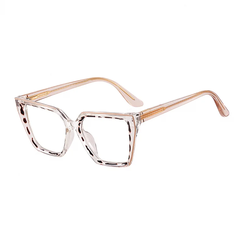 Ralferty Women's Full Rim Square Cat Eye Acetate Eyeglasses R97714 Full Rim Ralferty C2 Clear Leopard CHINA 