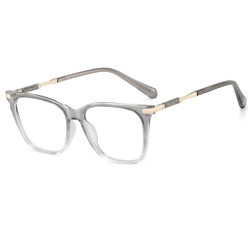 CCspace Women's Full Rim Square Tr 90 Titanium Reading Glasses 312723