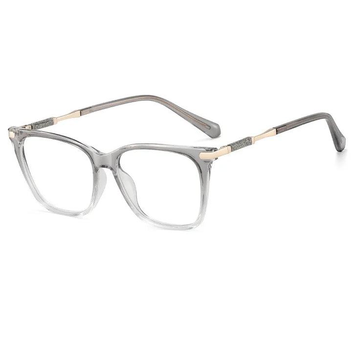 CCspace Women's Full Rim Square Tr 90 Titanium Reading Glasses 312723