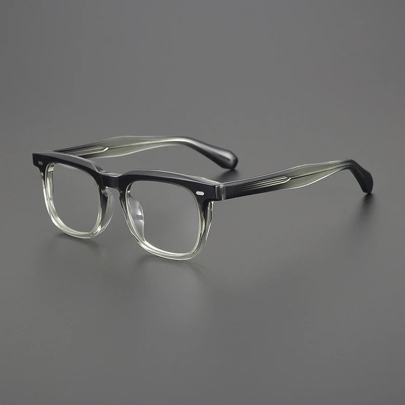 Gatenac Unisex Full Rim Square Acetate Eyeglasses G1517 Full Rim Gatenac   