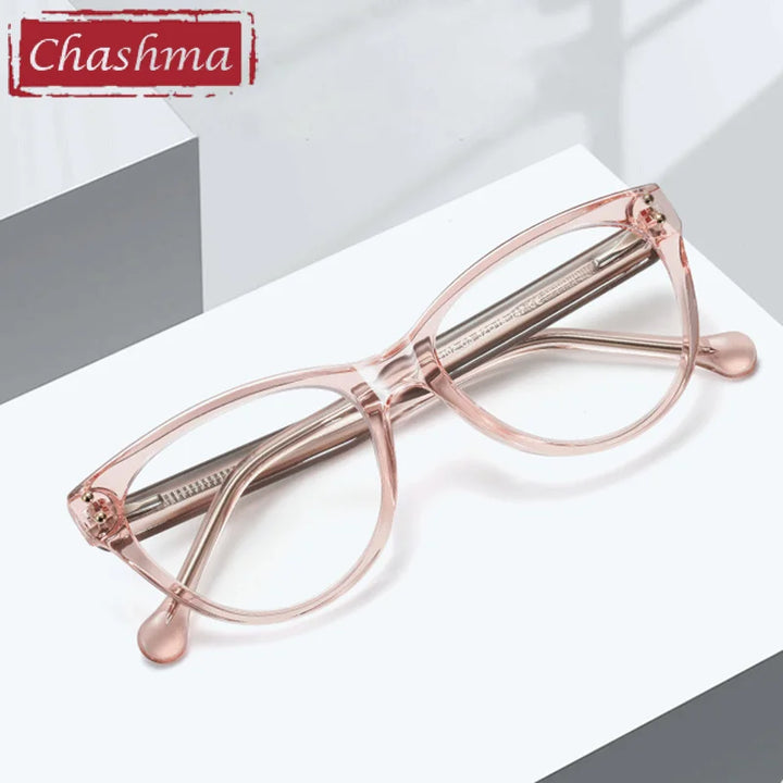 Chashma Ottica Women's Full Rim Cat Eye Tr 90 Titanium Eyeglasses 474102