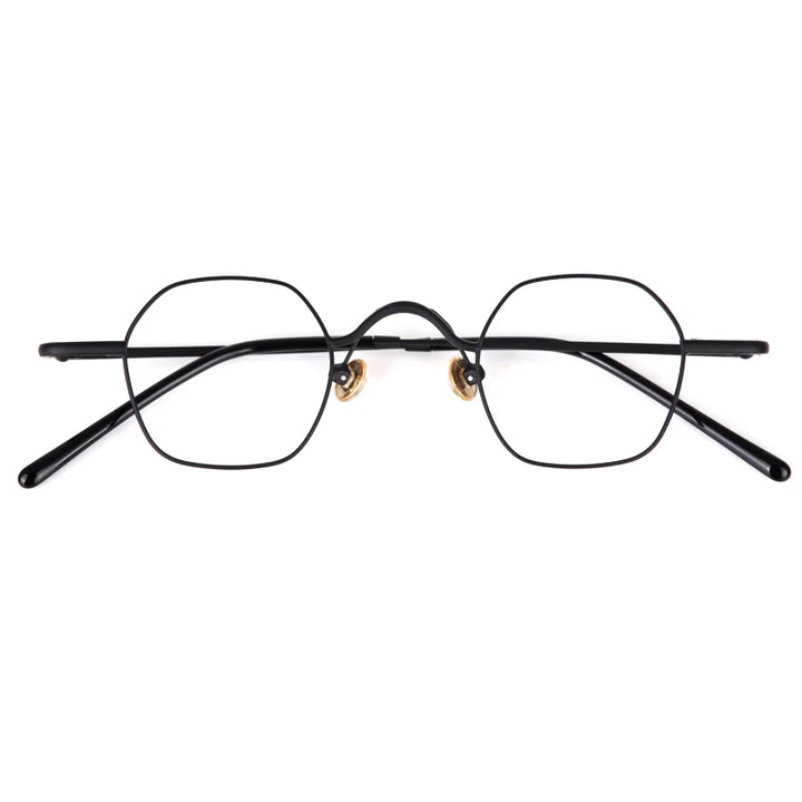 Muzz Women's Full Rim Square Polygon Alloy Acetate Eyeglasses 816194