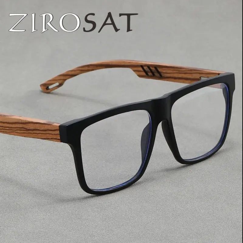 Zirosat Unisex Full Rim Square Tr 90 Titanium Eyeglasses 100849