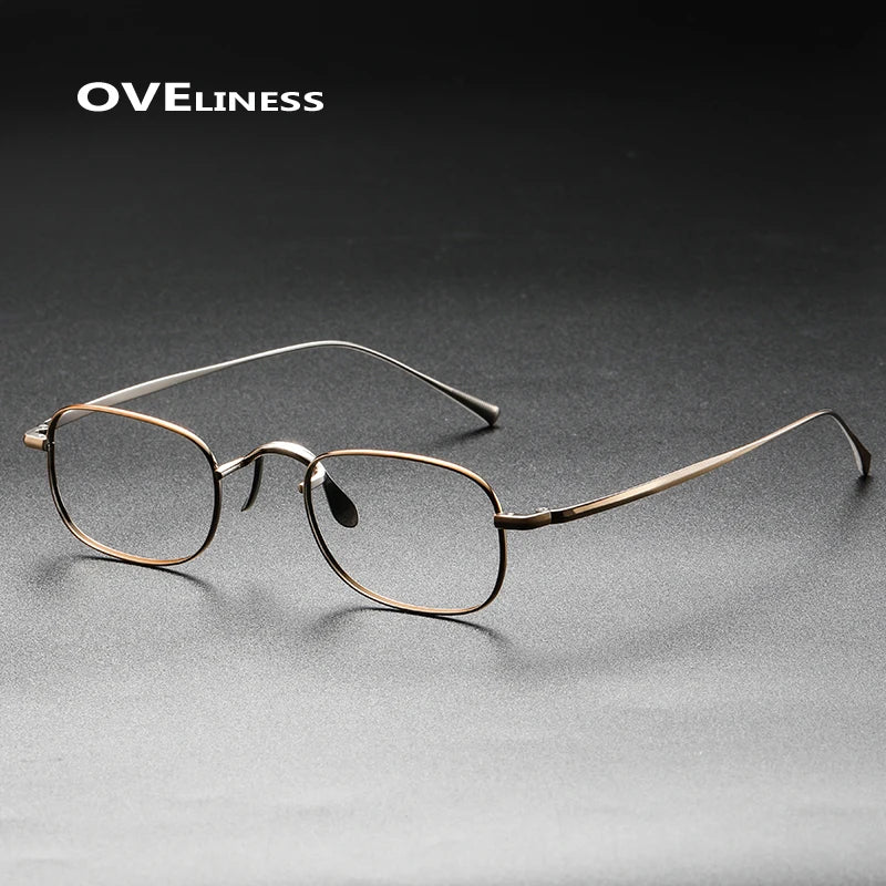 Oveliness Unisex Full Rim Square Oval Titanium Eyeglasses 369165