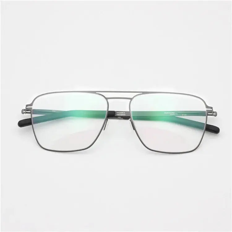 Bobbie 571545 Unisex 138mm Full Rim Square Double Bridge Steel Frames FuzWeb