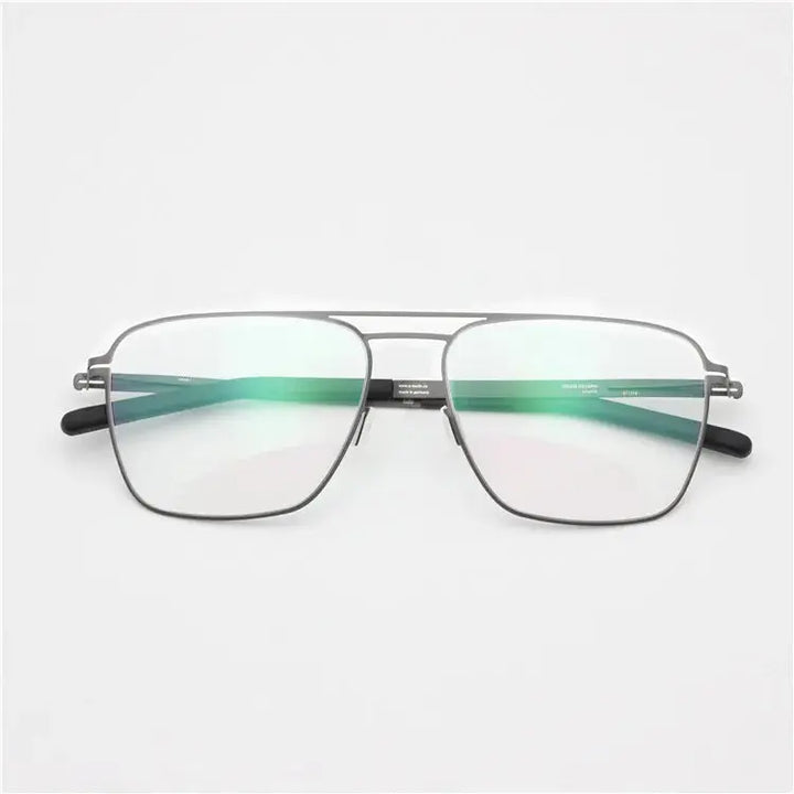 Bobbie 571545 Unisex 138mm Full Rim Square Double Bridge Steel Frames FuzWeb