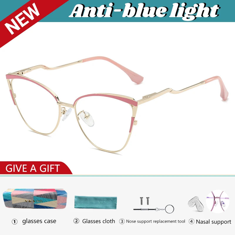 Vicky  Women's Full Rim Cat Eye Tr 90 Titanium Reading Glasses 680014